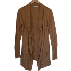 Cotton On Medium Open Front Asymetrical Tan Neutral Lightweight Cardigan M